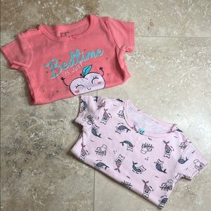 Carter's Pink and Light Pink Pajama Tops